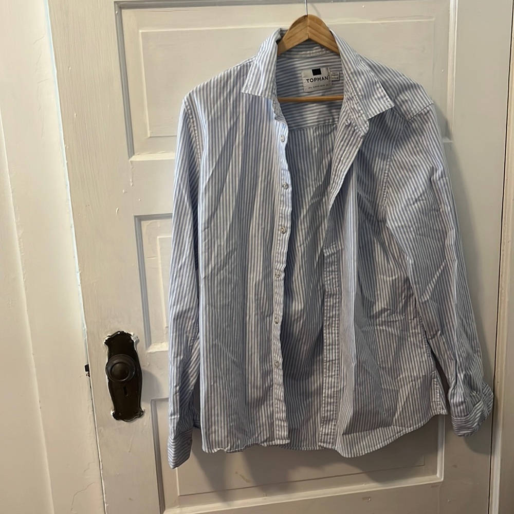 Cotton Stripe Oversized Button Down